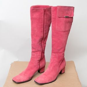 Women's Pink Knee-High Boots